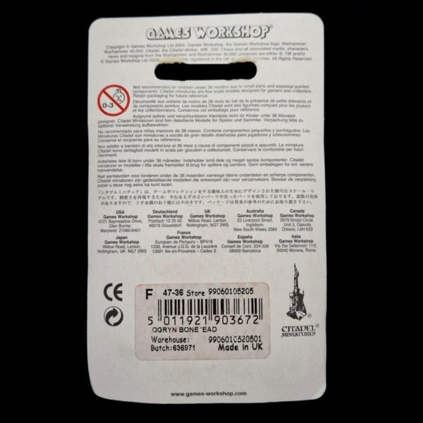 4th edition Imperial Guard Ogryn Bone ‘Ead