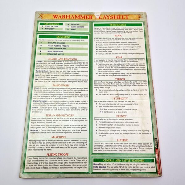 Warhammer Fantasy 5th Edition Rulebook