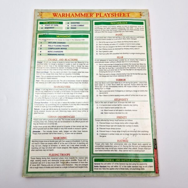 Warhammer Fantasy 5th Edition Rulebook