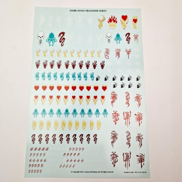 Dark Elves Transfer Sheets