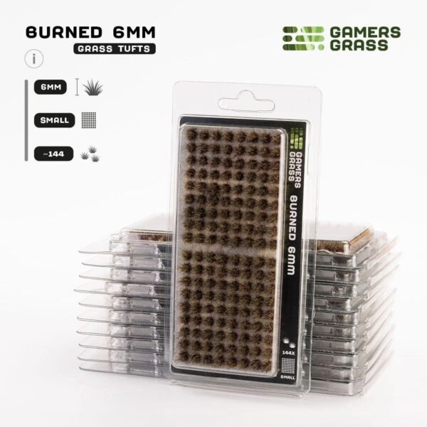 Gamers Grass Burned Tufts 6mm Small