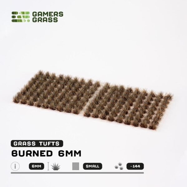 Gamers Grass Burned Tufts 6mm Small