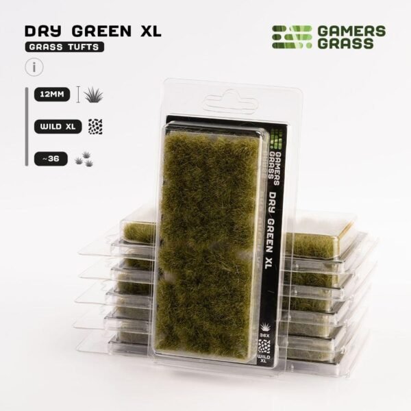 Gamers Grass Dry Green XL 12mm