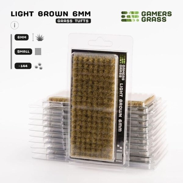 Gamers Grass Light Brown Tufts 6mm Small