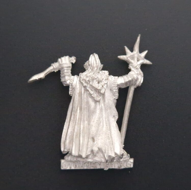 A photo of a Mordor Orcs Shaman Warhammer miniature