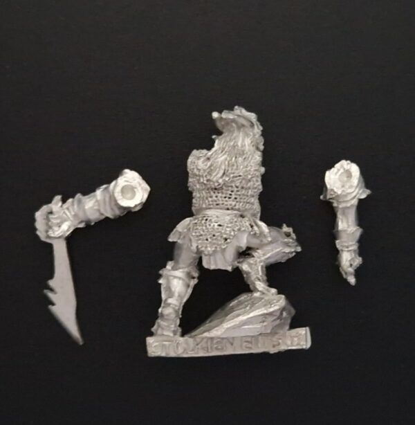 A photo of a Moria Goblin King Durbûrz Warhammer miniature