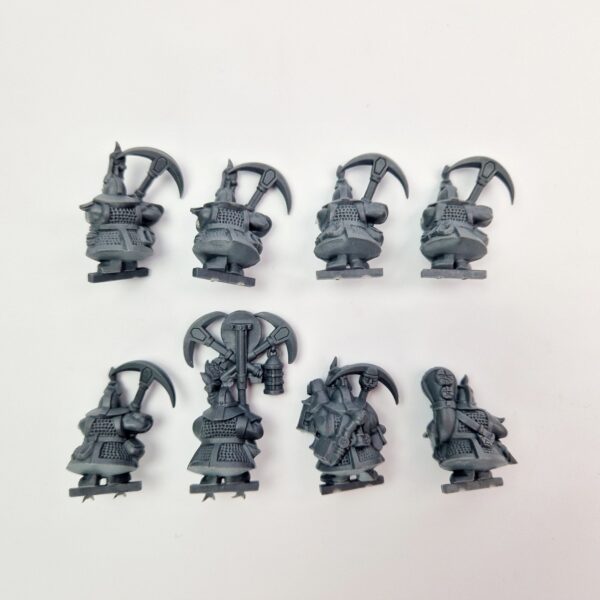 A photo of 7th edition Battle For Skull Pass Dwarf Miners Warhammer miniatures