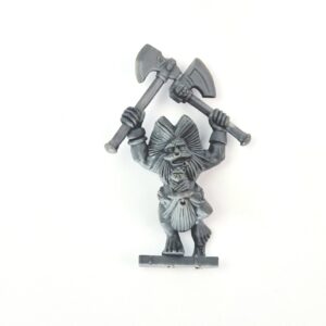 A photo of a 7th edition Battle for Skull Pass Dwarf Slayer Warhammer miniature