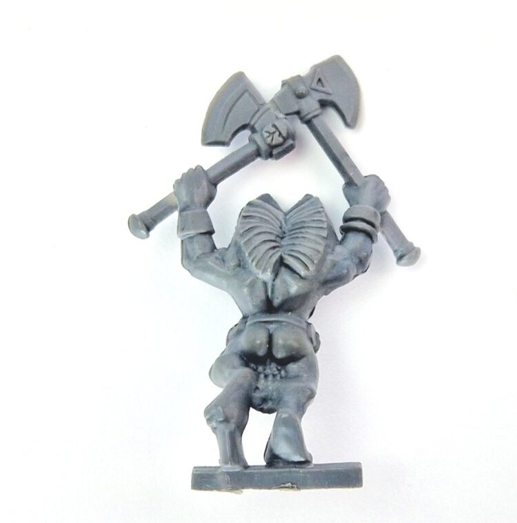 A photo of a 7th edition Battle for Skull Pass Dwarf Slayer Warhammer miniature