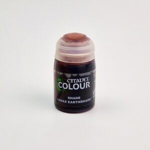 A photo of a bottle with 24ml Citadel Colour Shade Agrax Earthshade