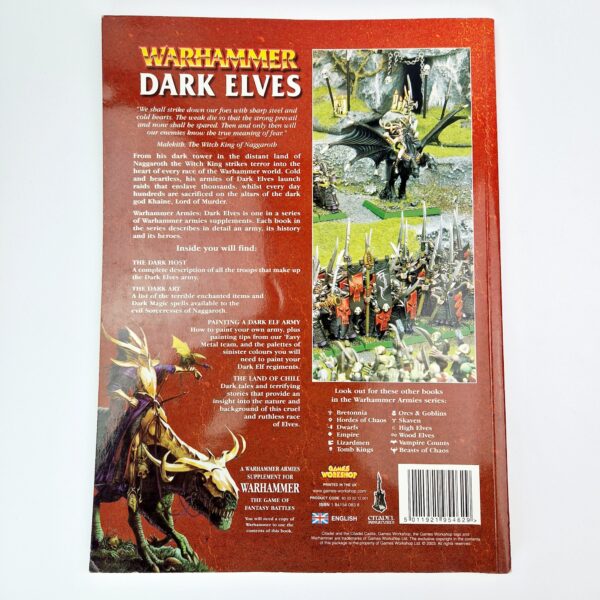 A photo of a Warhammer Dark Elves 6th Edition Army Book