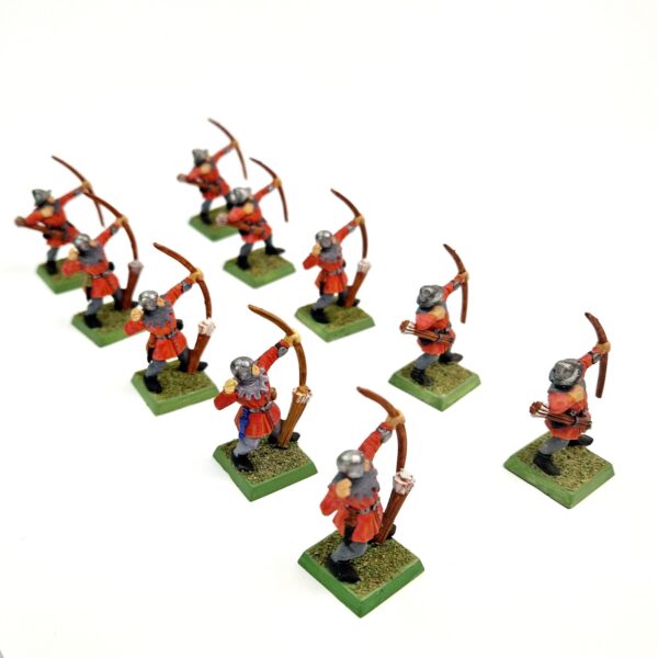 A photo of 5th edition Bretonnian Archer Warhammer miniatures