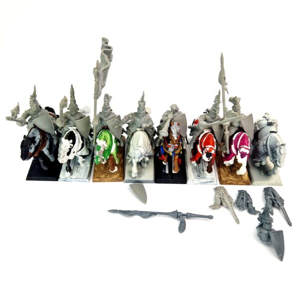 A photo of 6th edition Bretonnian Knights of the Realm warhammer miniatures