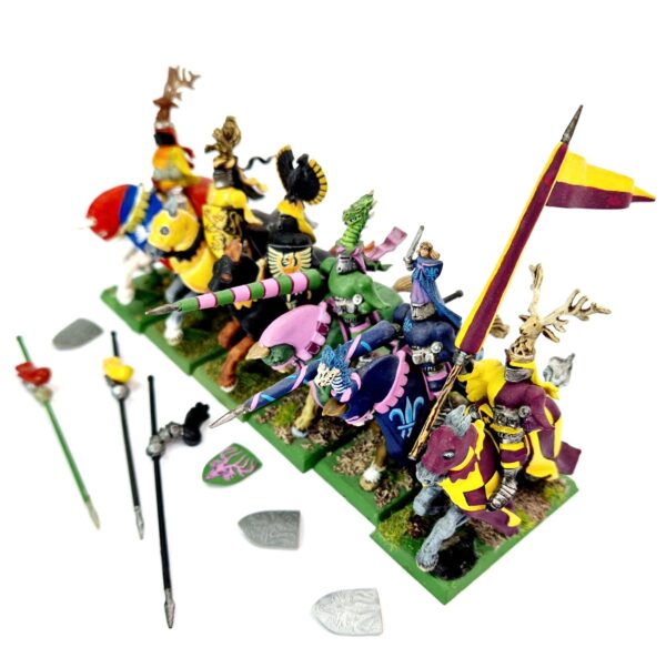 A photo of 5th edition Bretonnian Knights of the Realm warhammer miniatures