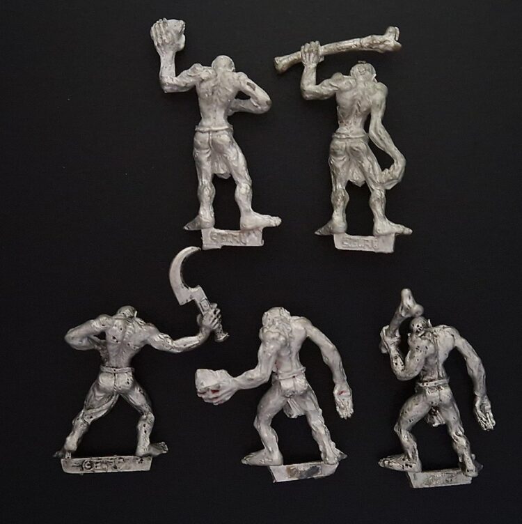 A photo of 5th edition Vampire Counts Ghouls Warhammer miniatures