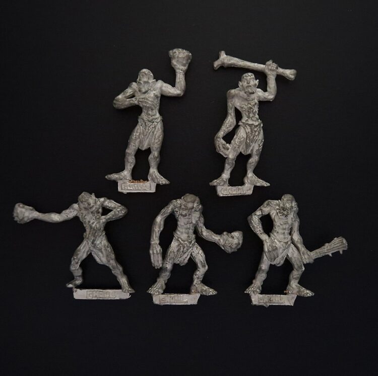 A photo of 5th edition Vampire Counts Ghouls Warhammer miniatures