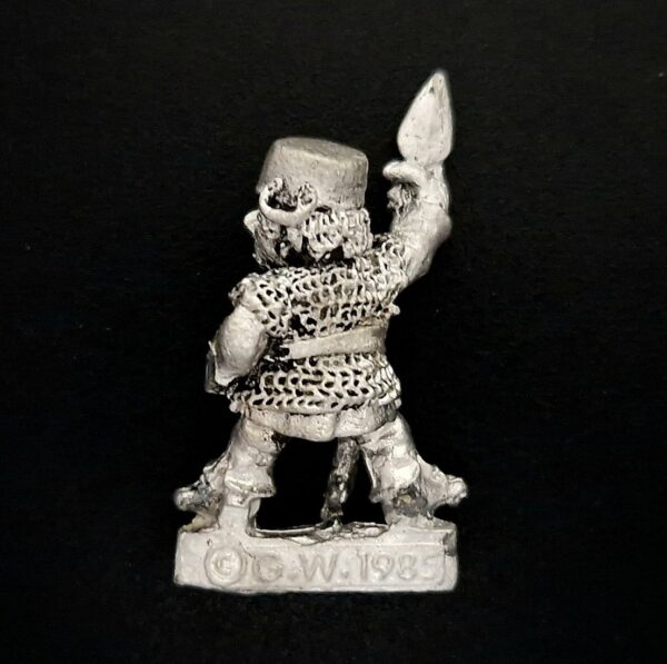 A photo of a 2nd edition C11 Halfling Pippin Panhead Warhammer miniature