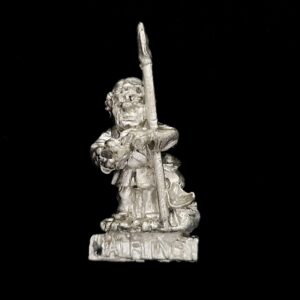 A photo of a 3rd edition C11 Halfling Timbul Warhammer miniature