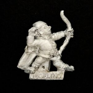 A photo of a 2nd edition C11 Halfling Stumpo Shingletom Warhammer miniature