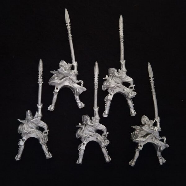 A photo of 5th edition Dark Elves Dark Riders Warhammer miniatures