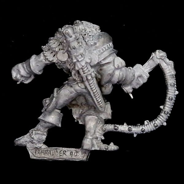 A photo of a 3rd edition Marauder Miniatures Chaos Beastmaster Warhammer miniature