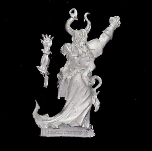 A photo of a 8th edition Games Day 2010 Limited Edition Warhammer miniature