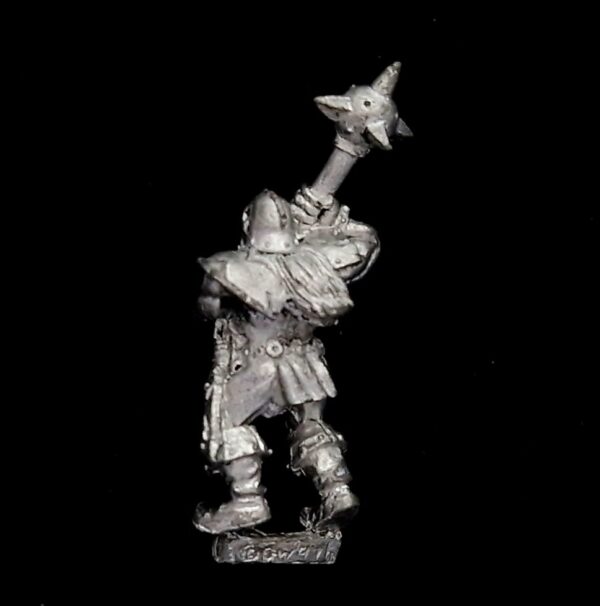 A photo of a 5th edition Chaos Marauder with great weapon Warhammer miniature