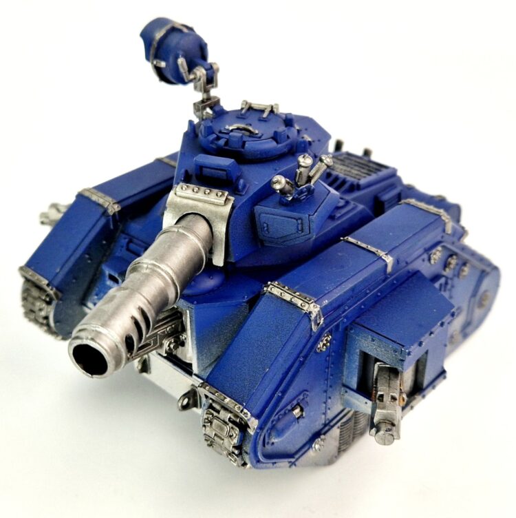 A photo of a 3rd edition Imperial Guard Leman Russ Warhammer miniature