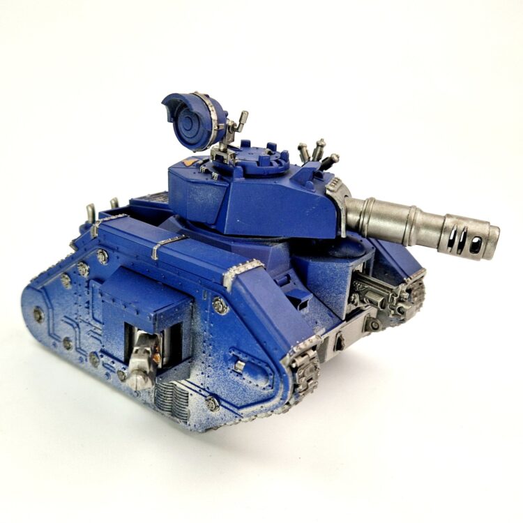 A photo of a 3rd edition Imperial Guard Leman Russ Warhammer miniature