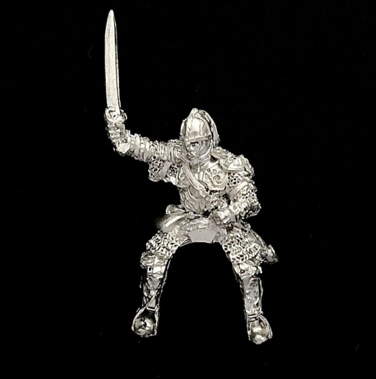 A photo of a Rohan Mounted Éomer at Pelennorr Warhammer miniature