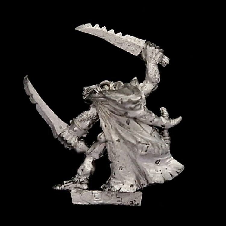 A photo of a 5th edition Skaven Assassin Warhammer miniature