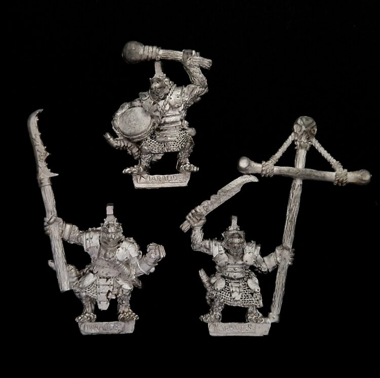 A photo of 5th edition Skaven Stormvermin Command Warhammer miniatures