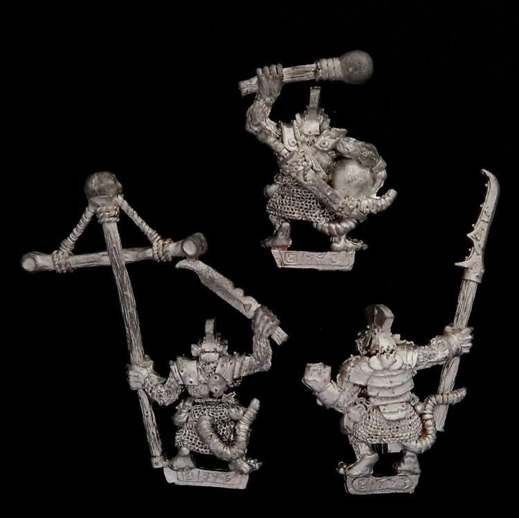 A photo of 5th edition Skaven Stormvermin Command Warhammer miniatures