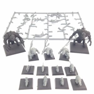 A photo of 6th edition Skaven Rat Ogres, Giant Rats and Packmasters Warhammer miniatures
