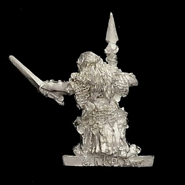 A photo of a Moria Goblin Shaman Warhammer miniature
