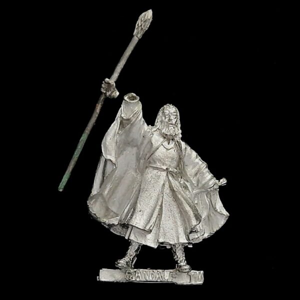 A photo of a The Fellowship Gandalf the White on Foot Warhammer miniature