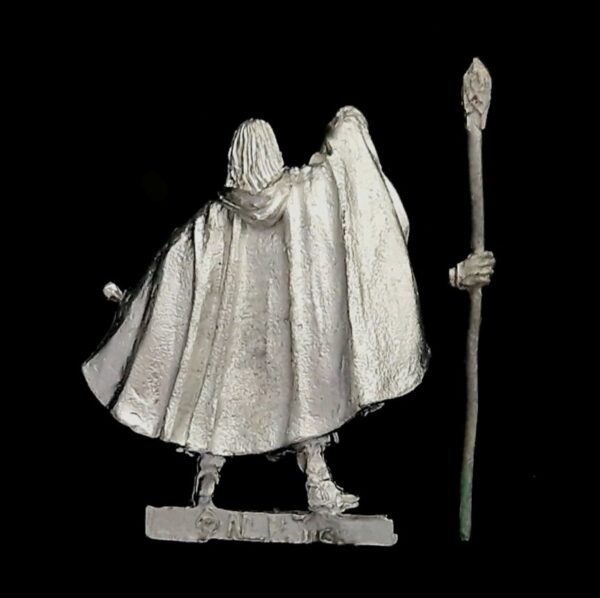 A photo of a The Fellowship Gandalf the White on Foot Warhammer miniature