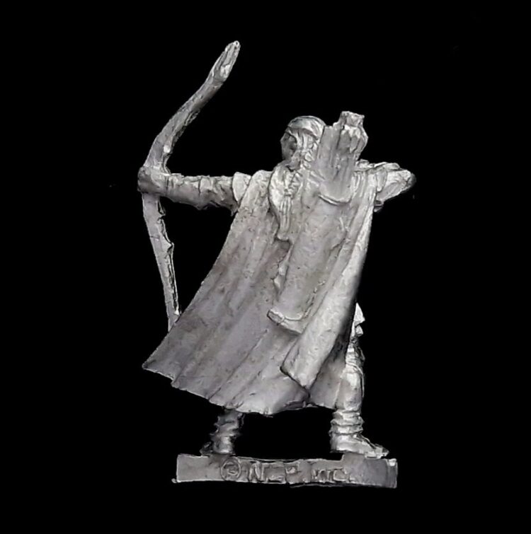 A photo of a The Fellowship Legolas Amon Hen Warhammer miniature