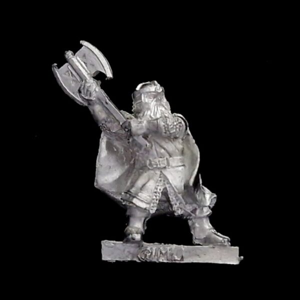 A photo of a The Fellowship Gimli Amon Hen Warhammer miniature