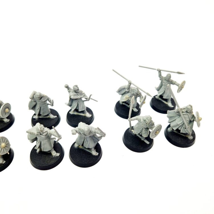 A photo of Rohan Warriors Warhammer miniatures