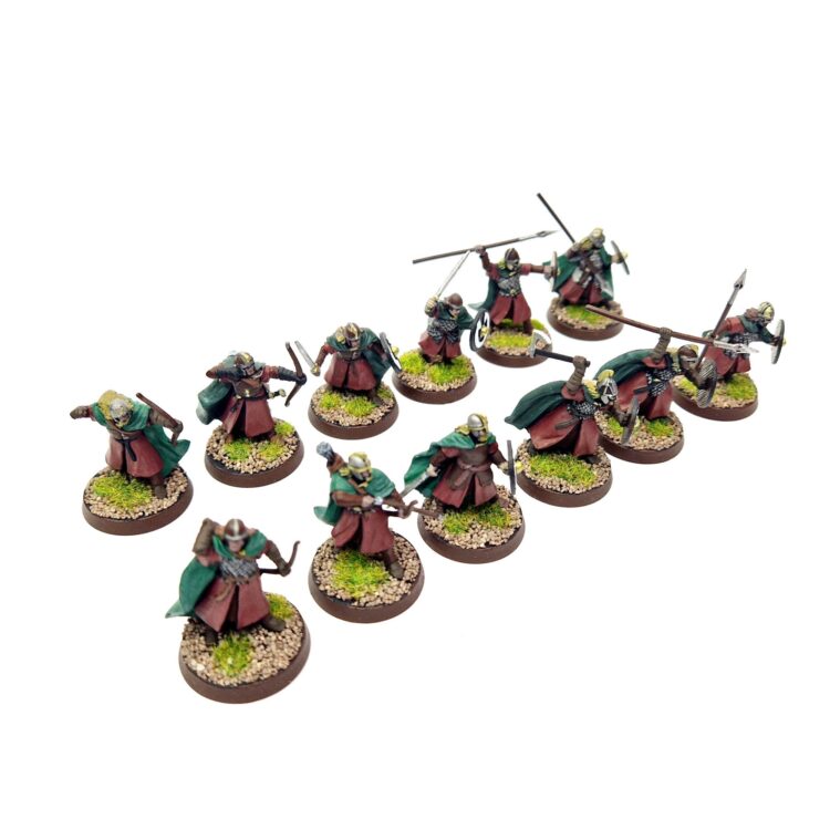 A photo of Rohan Warriors Warhammer miniatures