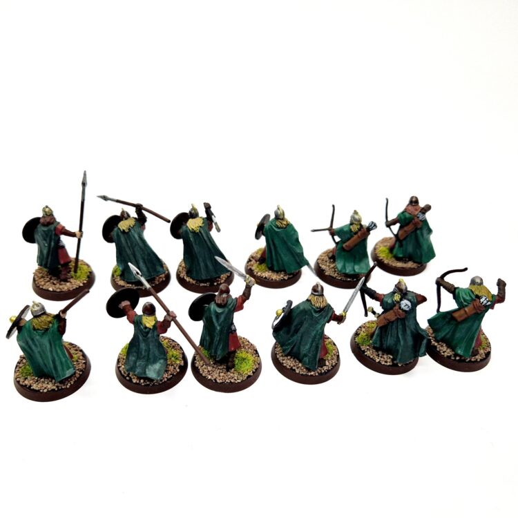 A photo of Rohan Warriors Warhammer miniatures