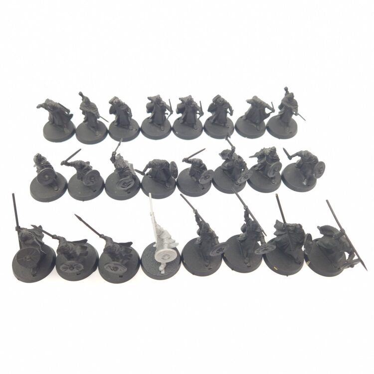 A photo of Rohan Warriors Warhammer miniatures