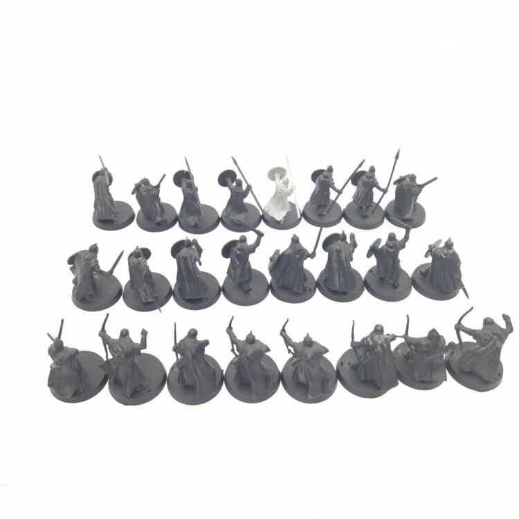 A photo of Rohan Warriors Warhammer miniatures