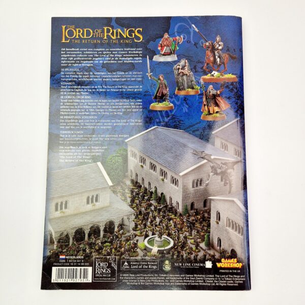 A photo of a Warhammer The Lord of the Rings The Return of the King Rulebook (Dutch)