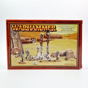 A photo of a 6th edition Tomb Kings Screaming Skull Catapult Warhammer miniatures