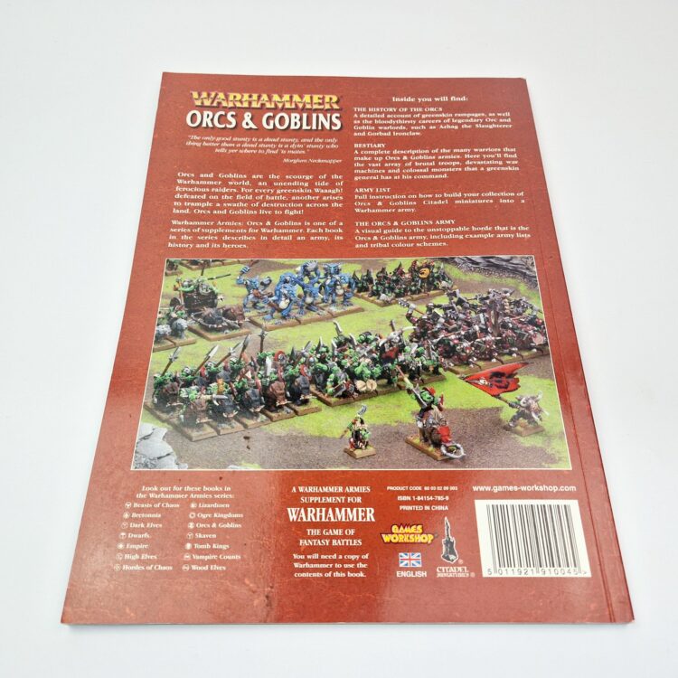 A photo of a Orcs and Goblins 7th Edition Army Book