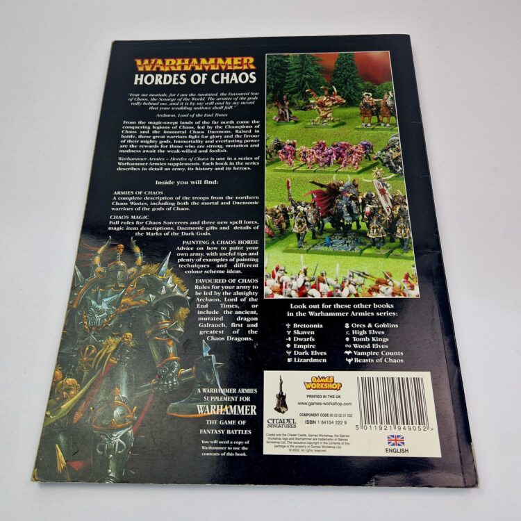 A photo of a Hordes of Chaos 6th Edition Army Book