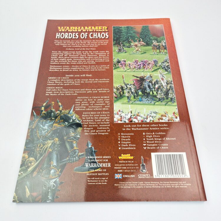 A photo of a Hordes of Chaos 6th Edition Army Book