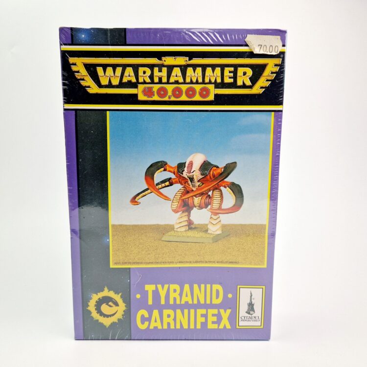 A photo of a Tyranids Carnifex Warhammer miniature